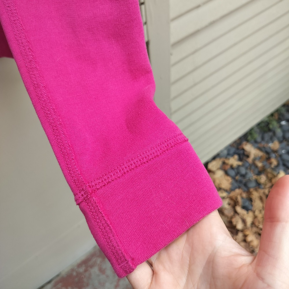 Abercrombie‎ & Fitch Y2K Logo Applique Hoodie Pink A&F Classic Preppy - Picture 8 of 8